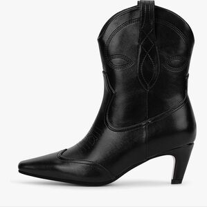 Odetina Kitten Heel Western Cowgirl Mid Boots, Women's Size 7